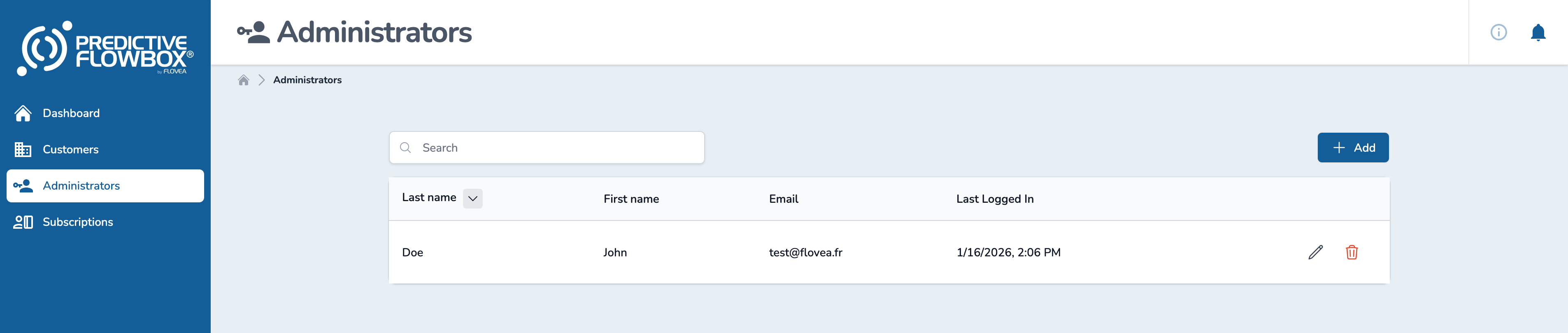Administration - User List