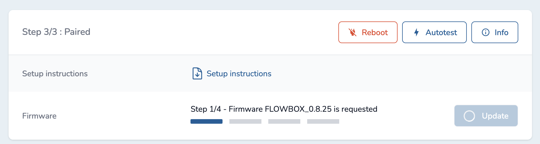 Firmware upgrade - Step 1