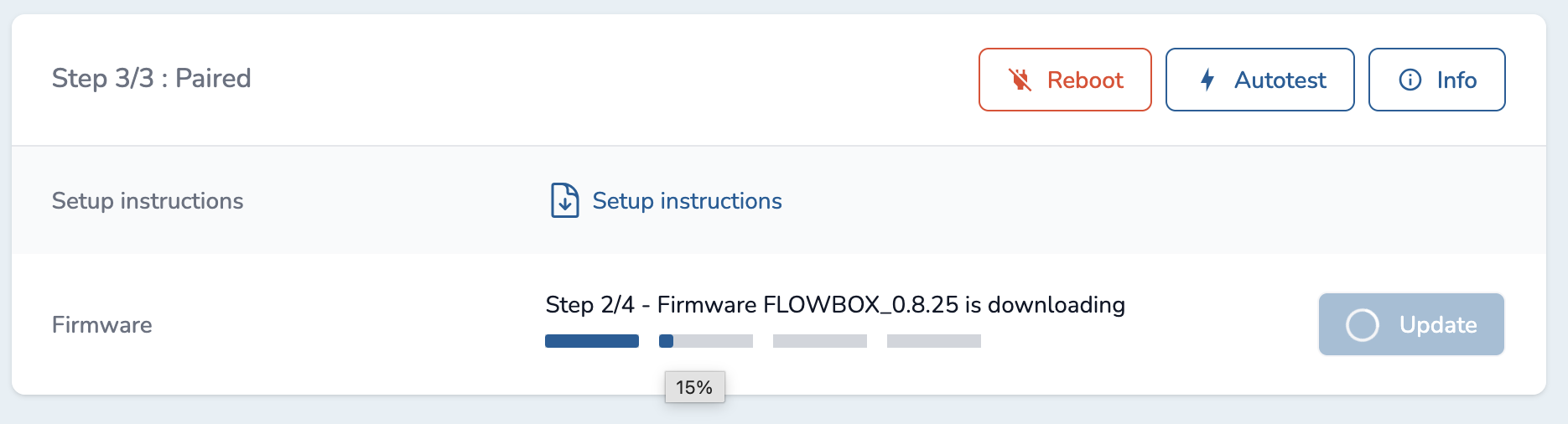 Firmware upgrade - Step 2