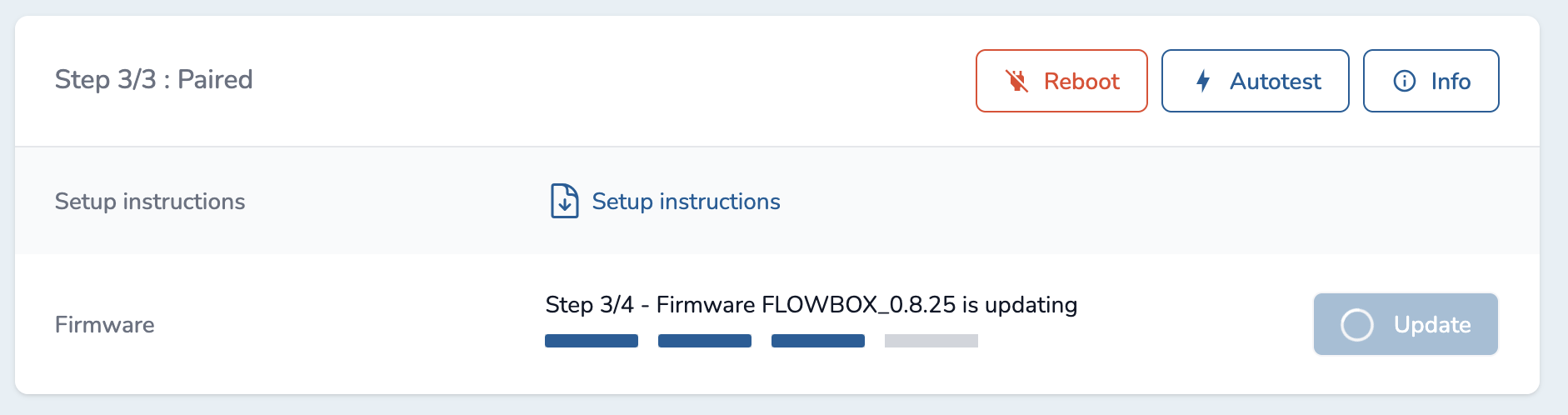 Firmware upgrade - Step 3
