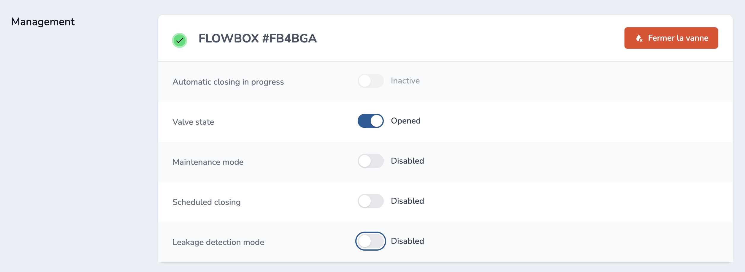 Leakage Detection Mode